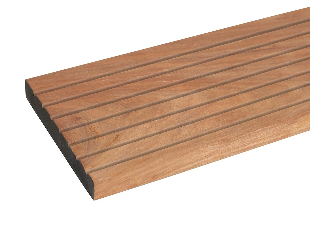 CarpGarant Hardhout Vlonderplank 2.8 x 14.5 cm (28 x 145 mm) Omvong - Lengte 395 cm - Afbeelding 1